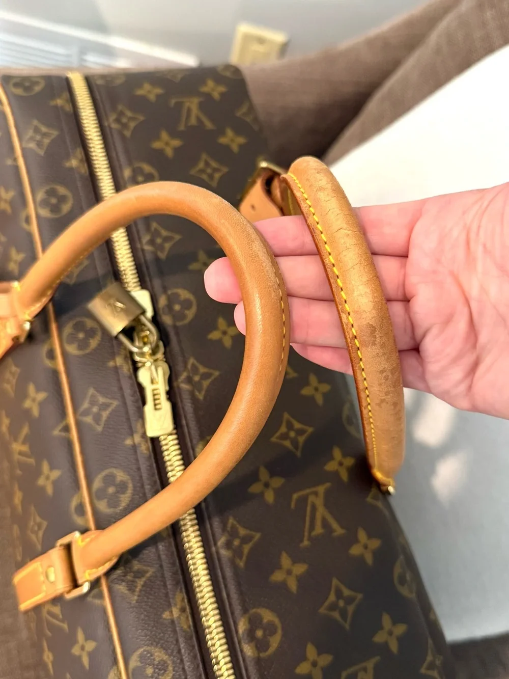 Authentic Louis Vuitton Sirius 45 travel bag M41408 brown monogram LV unisex